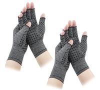 2 paia di guanti a compressione per artrite, supporto per polso per mani e polsi antiscivolo per fornire calore e compressione, aiuta ad aumentare la circolazione riducendo il dolore e favorendo la