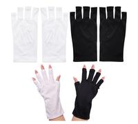 2 paia di guanti senza dita, guanti UV per manicure, guanti protettivi UV, guanti senza dita, accessori di protezione per unghie