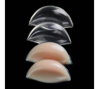 2 paia di imbottiture per reggiseno in silicone, morbide ed elastiche, adatte ad aumentare e sostenere i seni piccoli in vari scenari Tagli UnicaColore unicoSilicone