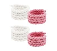 2 paia di lacci spessi, spessi, lacci spessi, 150 cm, 8 mm di spessore, lacci rotondi, per scarpe rosa e bianco, Chunky Laces fai da te, lacci grassi per Air Force 1, scarpe da ginnastica, Bianco e