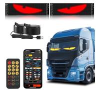 2 paia di luci Devil Eyes per auto IP65 impermeabili, occhi del diavolo LED per auto e camion, luci dinamiche a forma di occhi con controllo APP e telecomando per auto e camion (34,8 * 10,7 cm)
