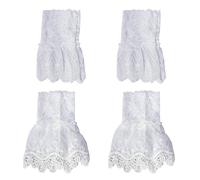 2 Paia Di Maniche, Polsini In Pizzo Bianco, Maniche Finte Per Donna, Polsini Alla Moda Squisiti, Decorazione Dell'Abbigliamento