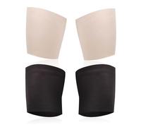 2 paia di manicotti antiscivolo per gambe, polsini elastici per cosce, polsini anti-attrito, cinghie antiscivolo per gambe in silicone, bende invisibili e senza tracce, colore, Taglia unica
