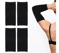 2 paia di manicotti per braccia, 19 x 8,9 cm, per correttore, tatuaggio, gomiti, avambracci, comode, coperture protettive per donne e uomini, colore nero