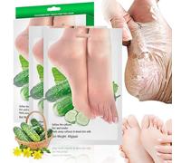2 paia di maschera per piedi cetrioli, rimozione intensiva della calli, peeling delicato del piede, maschera esfoliante del piede, rimozione naturale ed efficace della calla, maschera idratante per la