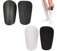 2 paia di mini parastinchi per palloni da piedi, mini shin Pads equipaggiamento protettivo per uomini, donne, ragazzi, ragazze, adulti, palla per piedi, accessori, 9,5 x 6 cm (bianco e nero)