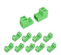 2 paia di morsetti a vite da 5,08 mm, 10 poli, maschi e femminili, morsetti di collegamento