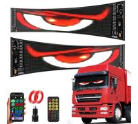 2 paia di occhi LED per auto, luci occhi del diavolo programmabili IP65 impermeabili per camion, insegna luminosa personalizzata, APP e telecomando, 12 x 60 cm