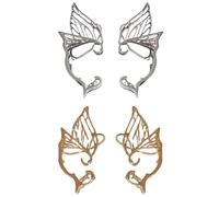 2 paia di orecchie da elfo, orecchie da elfo, per adulti, costume da fata, da donna, elfo, orecchie da elfo, orecchie da elfo, per costume da fata, costume da cosplay, adatto per orecchie piccole (oro