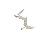 2 paia di orecchini a forma di ali di piccione volante da donna di lusso ali d'angelo orecchini piuma geometria festa di nozze gioielli accessori regali