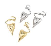 2 paia di orecchini a forma di cuore avvolti, design geometrico unico, spine spigolose a forma di cuore, gioielli minimalisti alla moda di fascia alta da donna