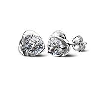 2 paia di orecchini magnetici da donna per la perdita di peso, in argento puro 925, con zirconia cubica, stimolazione dell'agopunto, terapia magnetica per bruciare i grassi