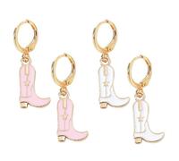 2 paia di orecchini per stivali, accessori da cowgirl da donna, accessori da cowboy, orecchini per stivali da cowboy, orecchini da cowboy da donna, orecchini per stivali western da cowgirl