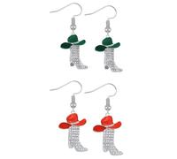 2 Paia Di Orecchini Per Stivali, Orecchini Dallo Stile Creativo, Orecchini Divertenti, Orecchini Da Donna, Orecchini In Metallo, Accessori Per Vestirsi