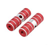 2 paia di picchetti per bicicletta in lega di alluminio, per mountain bike, bicicletta, posteriori, per assali standard, design antiscivolo (rosso)