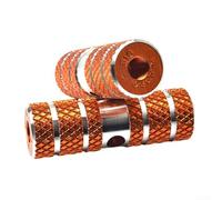 2 paia di picchetti posteriori per bici in lega di alluminio, design solido e spesso, adatti per mountain bike, con scanalature antiscivolo per un appoggio sicuro (arancione)