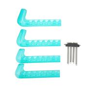 2 paia di protezioni per pattini, copri lame regolabili per pattini da hockey e pattini da figura, protettore di lame in silicone con vestibilità elastica per uso indoor e outdoor (Blu ghiaccio)