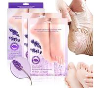 2 paia di rimozione dei calli alla lavanda, rimozione dei calli del piede, esfoliazione dei piedi, maschera esfoliante intensivo nutriente per i piedi, maschera esfoliante per i piedi, calzini per