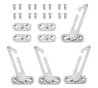 2 paia di serrature di sicurezza per finestre, in acciaio inox, bloccanti di sicurezza per bambini, in UPVC, ganci limitatori per finestre per casa, scuola materna, per mancini e destrimani