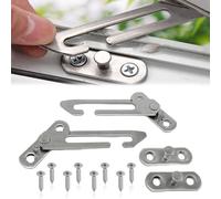 2 paia di serrature per finestre, in acciaio inox, con viti, per mancini e destrorsi, facili da installare, colore argento, adatte per finestre a casa, scuola, asilo, uvc