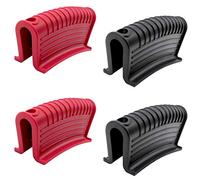 2 paia di silicone Supporto per manico padella calda, coperture per manico padella caldo Manicotto porta pentola Ghisa Impugnatura isolata resistente al calore antiscivolo per grigliate Casseruola