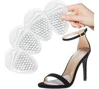 2 paia di solette imbottite - design a nido d'ape autoadesivo, materiale morbido ed elastico antiscivolo/ammortizzante, allevia la pressione sui piedi, durevole e confortevole, adatto per tacchi alti/