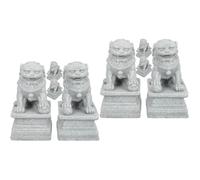 2 paia di statue di leone custode in stile cinese statue decorative del