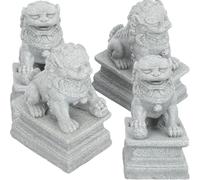 2 paia di statue di leone custode in stile cinese statue decorative del