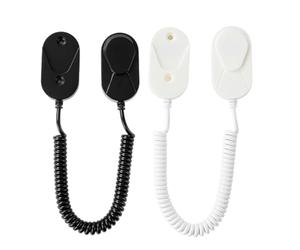 2 paia di supporti per telecomandi con cavo retrattile da 120 cm, cavo a molla di sicurezza anti-smarrimento per telecomandi TV e condizionatore d'aria, organizer da parete con forte forza di