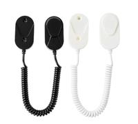 2 paia di supporti per telecomando per condizionatore d'aria, con cavo retrattile da 120 cm, supporto da parete per telecomandi TV, forte forza di fissaggio, cavo a molla anti-smarrimento, autoadesivo