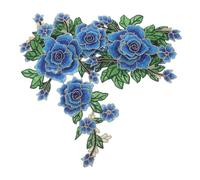 2 paia di toppe floreali ricamate - toppe floreali per riparazioni,