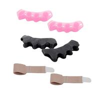 2 Paia divaricatore ortopedico per le dita dei piedi Con un paio di adesivi per le dita per prevenire alluce valgo e dita ad artiglio unisex in silicone softgel morbido senza BPA