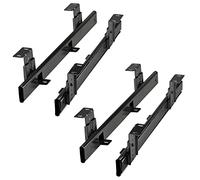 2 paia Estensione tastiera JUNKER KT1-30-H35-400-NF 400 mm nero (Estensione parziale/Con staffa di montaggio/Regolabile in altezza/Caricabile fino a 30 kg) Mensola tastiera per sottostruttura