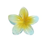 2 paia fermagli per capelli Plumeria vacanza hawaiana fiore artigli per capelli moda antiscivolo clip a banana per capelli sottili supporto per coda di cavallo impugnatura per capelli