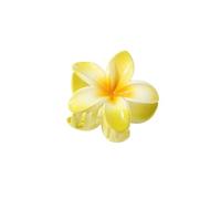 2 paia fermagli per capelli Plumeria vacanza hawaiana fiore artigli per capelli moda antiscivolo clip a banana per capelli sottili supporto per coda di cavallo impugnatura per capelli