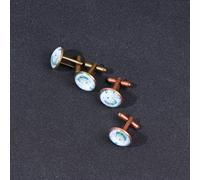 2 Paia Gemelli Coniglio Pasquale Moda Stile Francese Accessori per Camicie