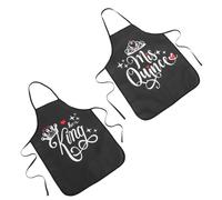 2 Paia Grembiuli Stampati Coppia Mr E Miss Per Bbq