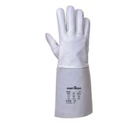 2 Paia Guanti Da Saldatura Portwest In Pelle Premium Comfort In Cotone Gauntlet
