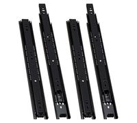 2 paia Guide per Cassetti 10cm Estensione Parziale, Cuscinetti a Sfera, Fino a 45kg, Nere