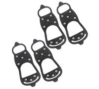 2 Paia Ice Gripper Spikes Antiscivolo per Scarpe, Nero | Tpe e Metallo, Calzata Rapida e Design Slip-on, per Spostamenti Quotidiani e Pesca Sul Ghiaccio