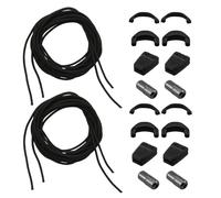 2 Paia Kit di Lacci di Ricambio per Scarpe Salomon Speedcross, Sistema di Chiusura Rapido, Lacci Senza Nodo, Resistenti e Durevoli Lunghezza 140 cm per Scarpe da Sci e da Corsa per Uomini, Donne e Bam