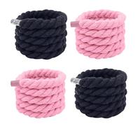 2 Paia Lacci Corda per Air Force 1 Rotondi Rope Laces 12 mm Lacci Scarpe Neri e Rosa 160 cm per Scarpe da Ginnastica Scarpe da Corsa Scarpe Sportive