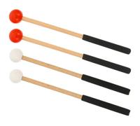 2 Paia Mallet per Marimba Impugnatura in Legno e Gomma, Coppia | Colpo Uniforme, Uso Ripetuto, Suono Pieno, Design Elegante, Fornitura per Strumenti Musicali, Due Pezzi