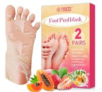 2 Paia Maschera Piedi Esfoliante, Maschera Peeling Piedi, Foot Peel Mask Esfoliante e Idratante, Pulizia profonda esfoliante piedi, Rimuovere Calli e Pelle Morta(Fragola+ Papaya)