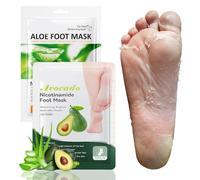 2 Paia Maschera Piedi Esfoliante, Rimuove Pelle Morta Ripara Talloni, Maschera idratante i piedi una pelle liscia per uomini e donne (Aloe Vera + Avocado)