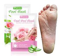 2 Paia Maschera Piedi Esfoliante, Trattamento Peeling Intenso, Peeling Delicato, Trattamento per Talloni Ruvidi, Pelle Liscia, Effetto Idratante Prolungato (Rosa/Aloe)