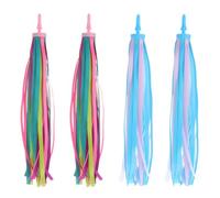 2 Paia Nastri Decorativi per Manubrio Bici, Plastica | Scooter e Impugnature, Effetto Scintillante e Colori Vivaci, Gioco All'aperto Colore Casuale