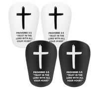 2 Paia Parastinchi Calcio Cristiani, 8x5,5cm Mini Parastinchi Calcio con Croce e Versetto Della Bibbia per Bambini e Adulti Attrezzatura Sportiva Protettiva per Fede Religiosa