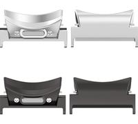 2 Paia | Ricambio Adattatore per Cinturino per Orologio, Connettore Acciaio Inossidabile, compatibile con Samsung Galaxy Watch 6/6 Classic/Watch 5/5 Pro/Watch 4/4 Classic (20mm, Nero e argento)