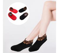 2 paia stampe leopardo calzini da donna calze comode calze calde pavimenti caldi